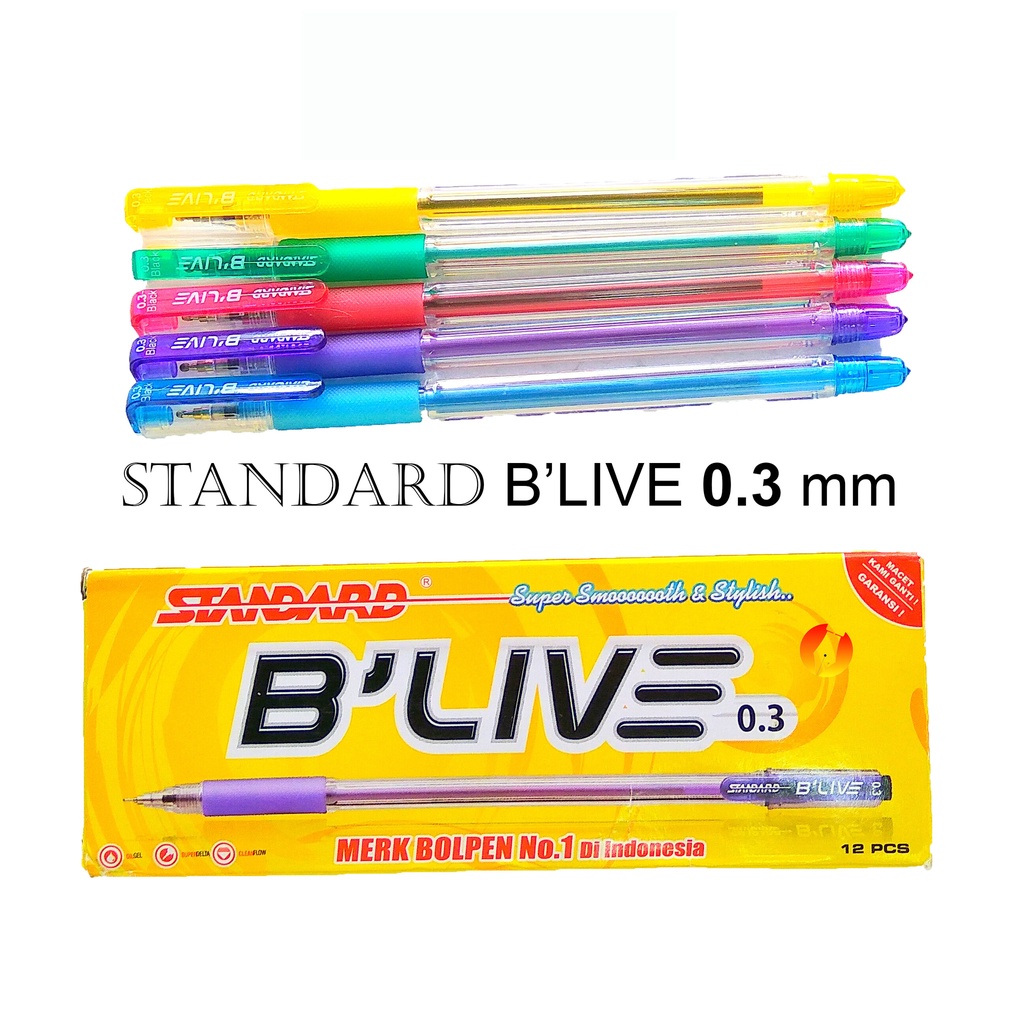 

BALLPOINT, BOLPEN, POLPEN, PULPEN STANDARD B'LIVE HITAM (ecer/satuan)