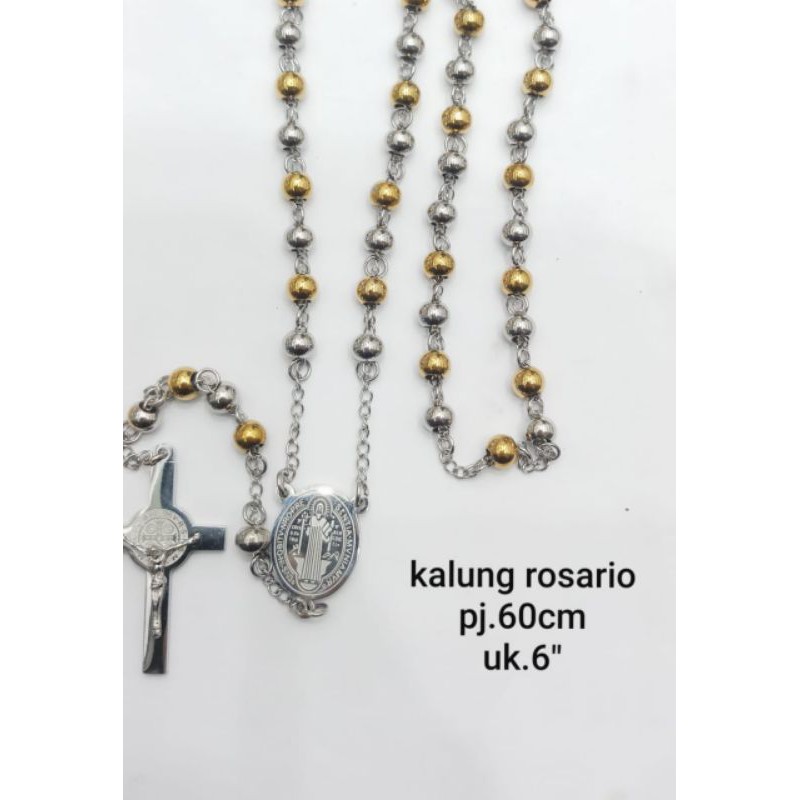 Kalung Rosario Kombinasi Titanium117