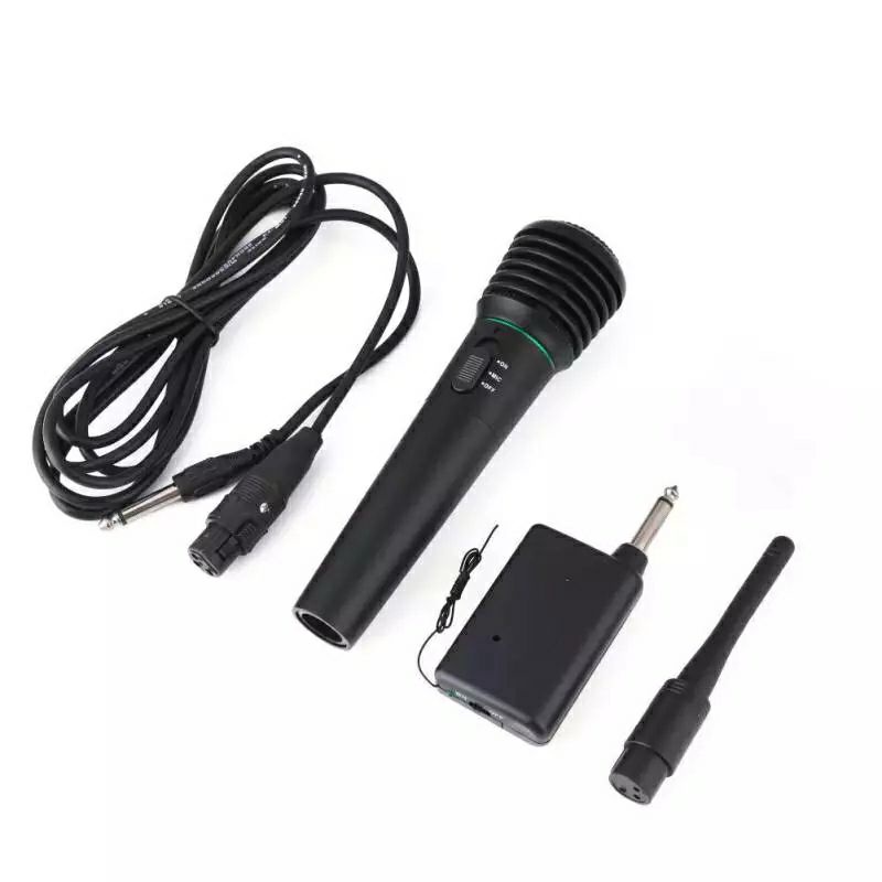 Microphone Wireless dan Kabel 2 in 1 Mikrofon Profesional