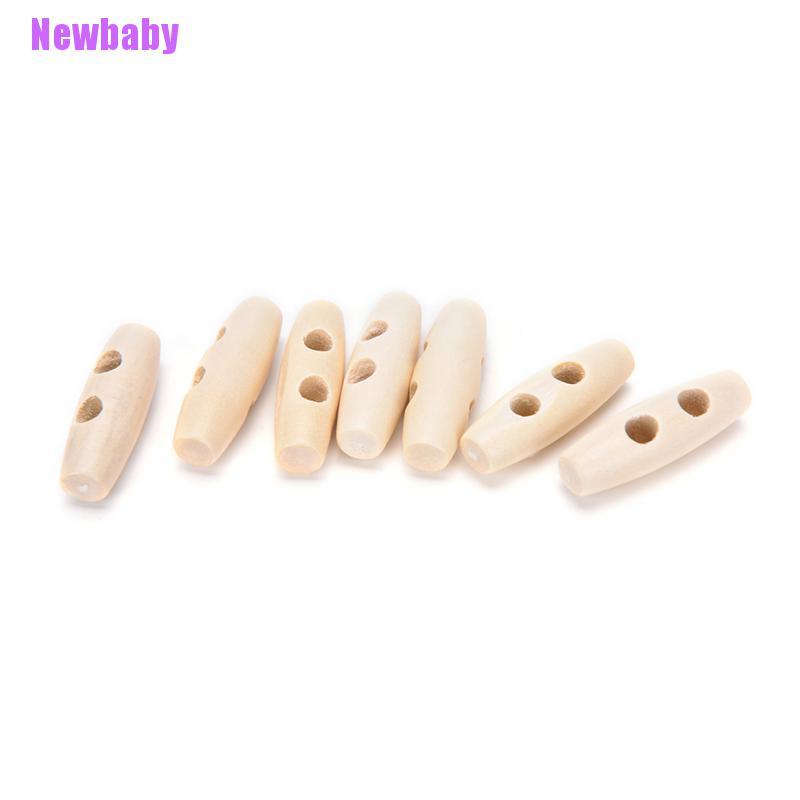 20 Pcs Kancing Toggle 2 Lubang Bahan Kayu Untuk Bayi Dan Dewasa