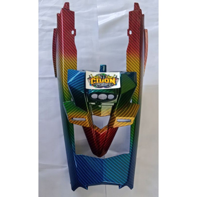 cover carbon/rainbow sambungan body vixion new nvl/nva + spakbor ninja rr