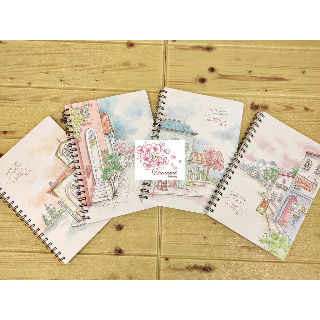 

Buku tulis / Notebook / Ring Book import motif " Sketsa " B5