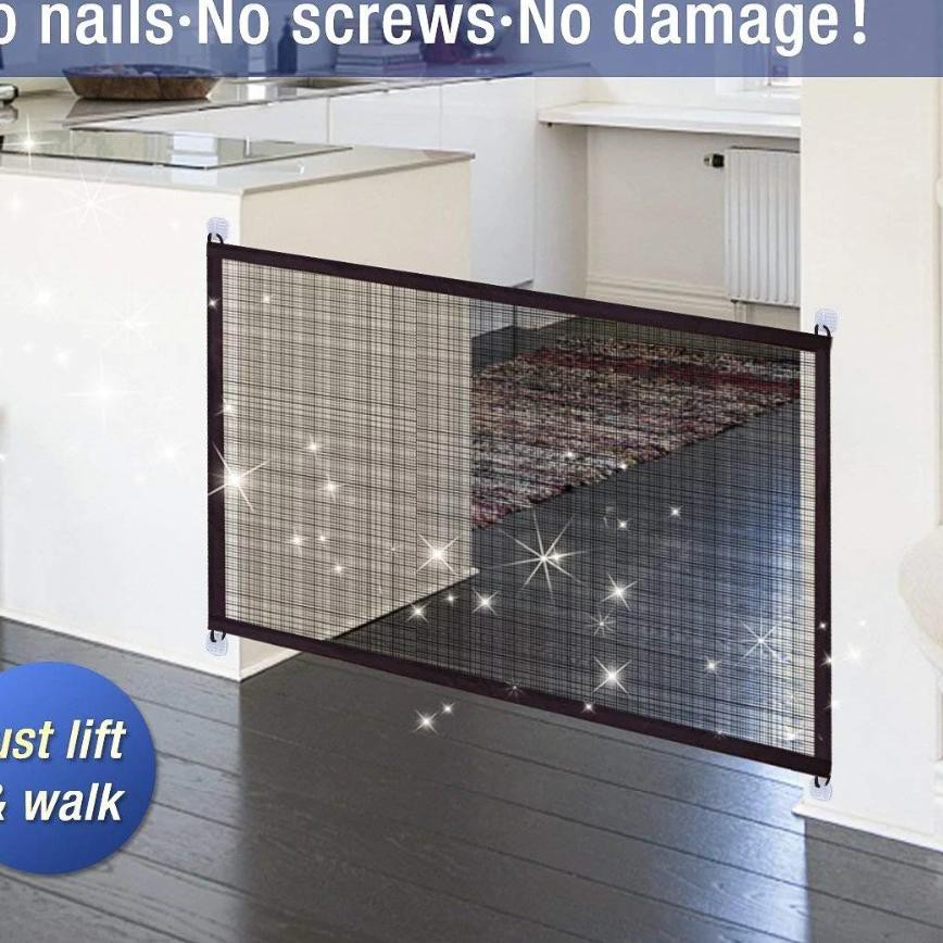 ➩ Pagar Portable Penghalang Sekat Hewan Anjing Kucing Cat Dog Mesh Gate Safe Guard ☼