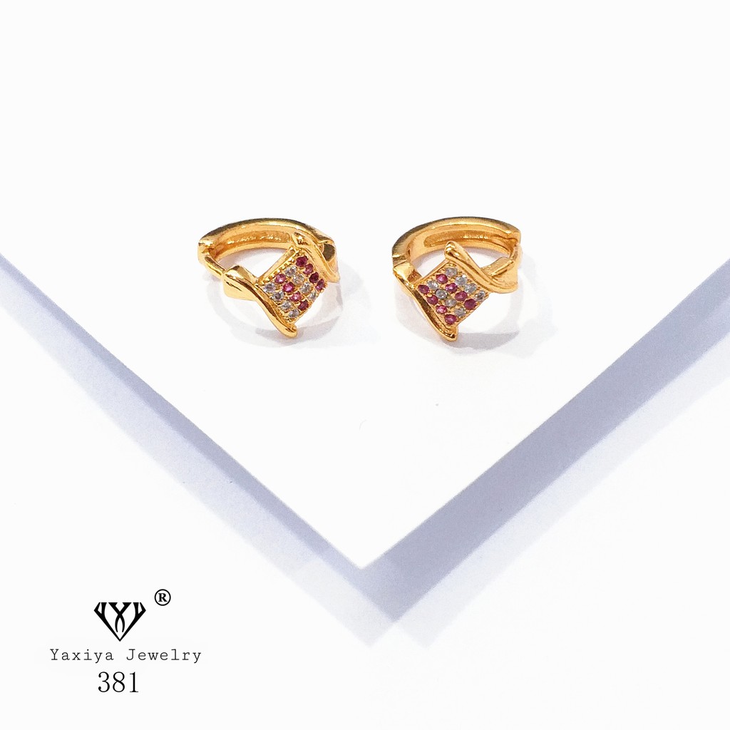 

Anting Permata Lapis emas Perhiasan imitasi Gold18k Yaxiya Jewelry 381