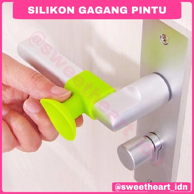 Silikon Gagang Pintu Pengganjal Knop Pintu Pengaman Pintu