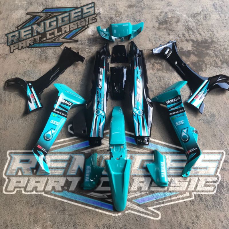paket body fiz r full halus biru hitam petronas cover sayap bodi fiz r halus lengkap