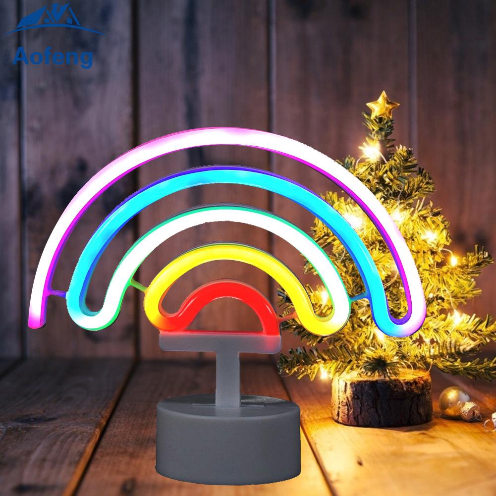 Led Neon Light Wall Art Sign Lights Rainbow Model Lamp Bedroom Decoration Aofeng Shopee Indonesia