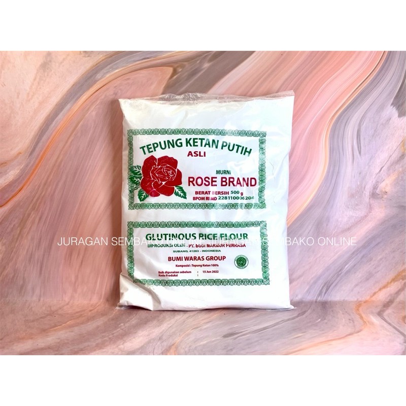 (JSO) Tepung Ketan Putih Rose Brand 500gr / glutinous rice flour / Rose Brand Tepung Ketan Putih