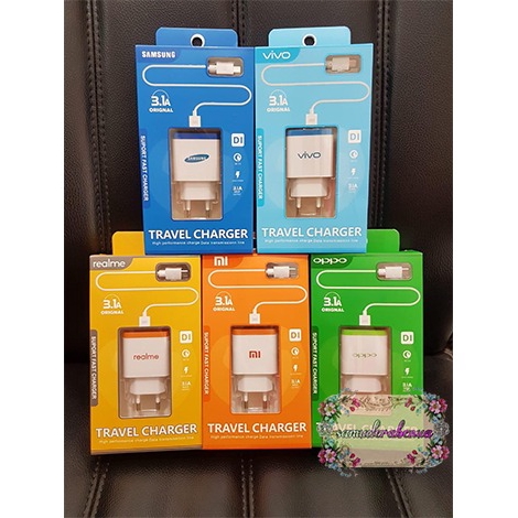 Travel charger Cashan adapter 3.1A brand oppo vivo samsung xiaomi realme all type SB516