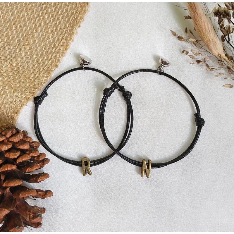 Gelang Couple Magnet | Gelang huruf magnet