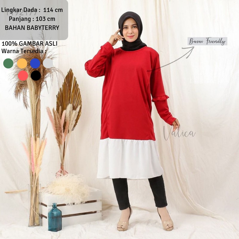 (COD) Daily Things Tunik BUSUI 6 Colors Zahrah Fit XXL LD 114cm