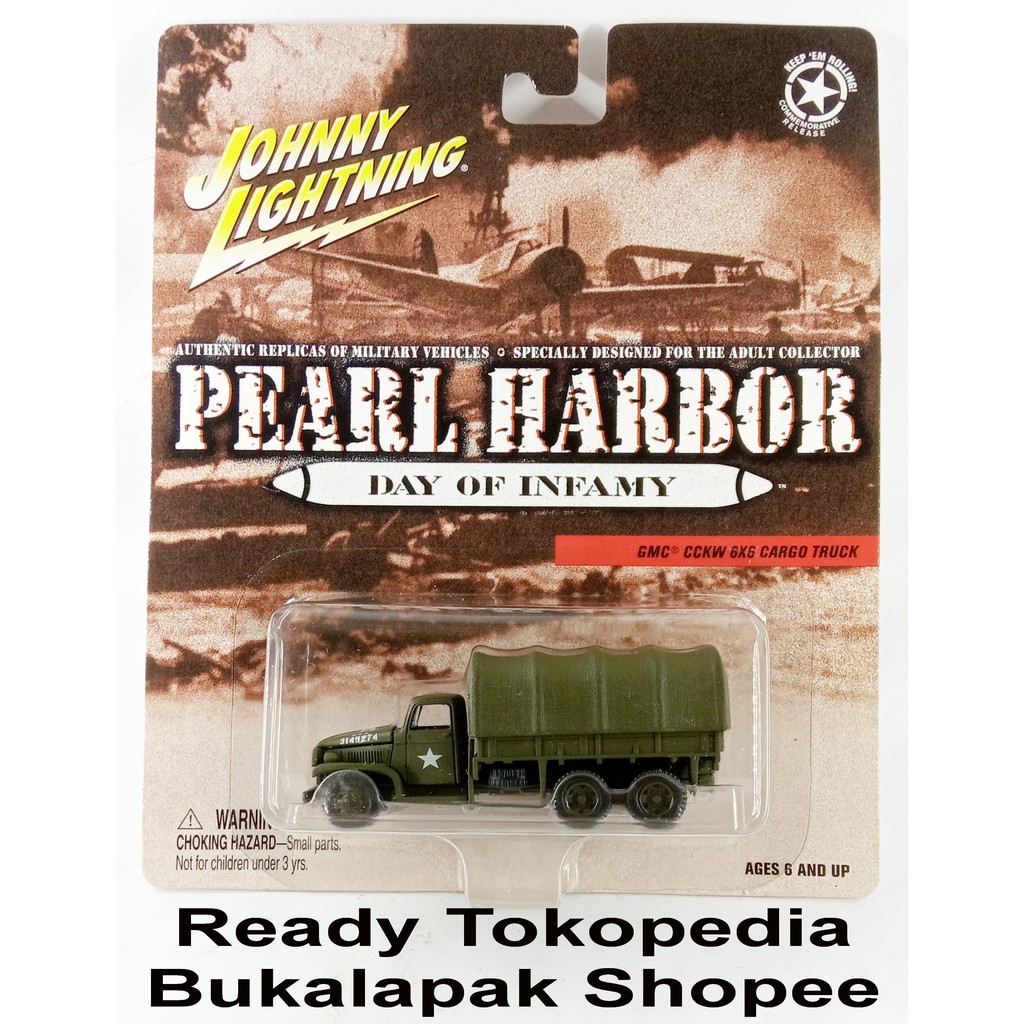 Johnny Lightning Pearl Harbor Day Of Infamy GMC CCKW 6X6 Cargo Truck Skala 64