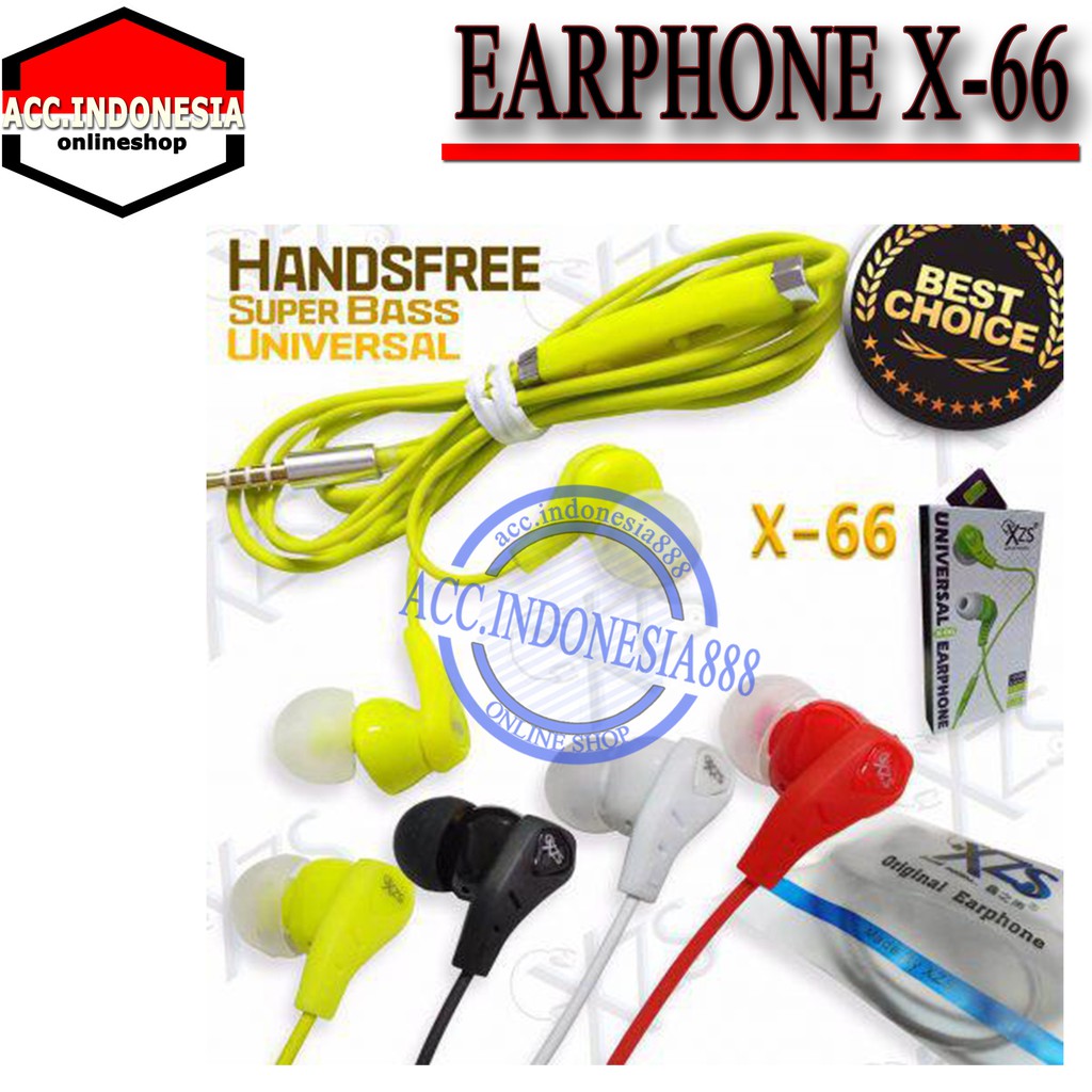 Headset Handsfree Earphone XZS X-66