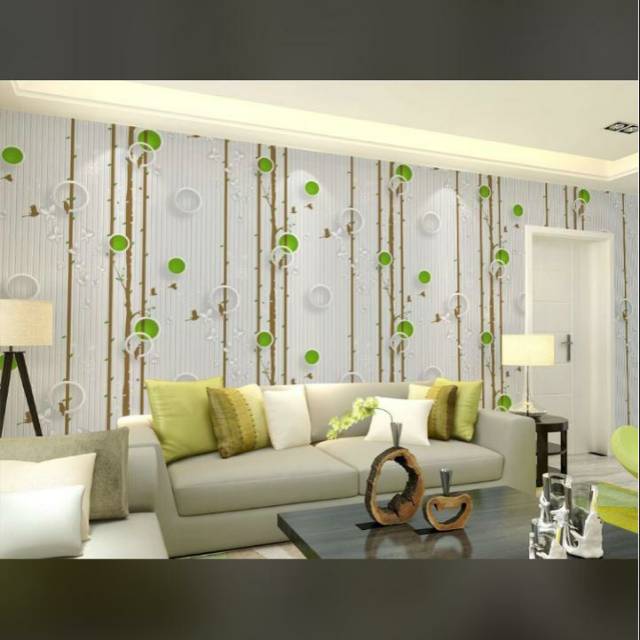 WALLPAPER DINDING MOTIF POLKADOT  IJO SALUR