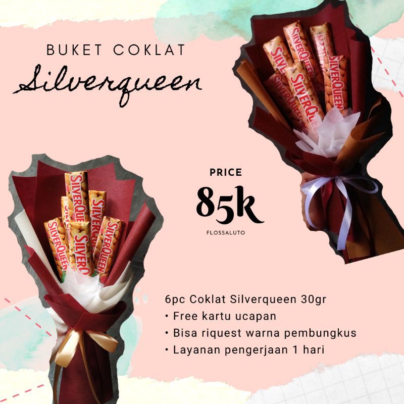 

Buket Coklat Silverqueen / kado pacar / kado sahabat / hadiah segala acara