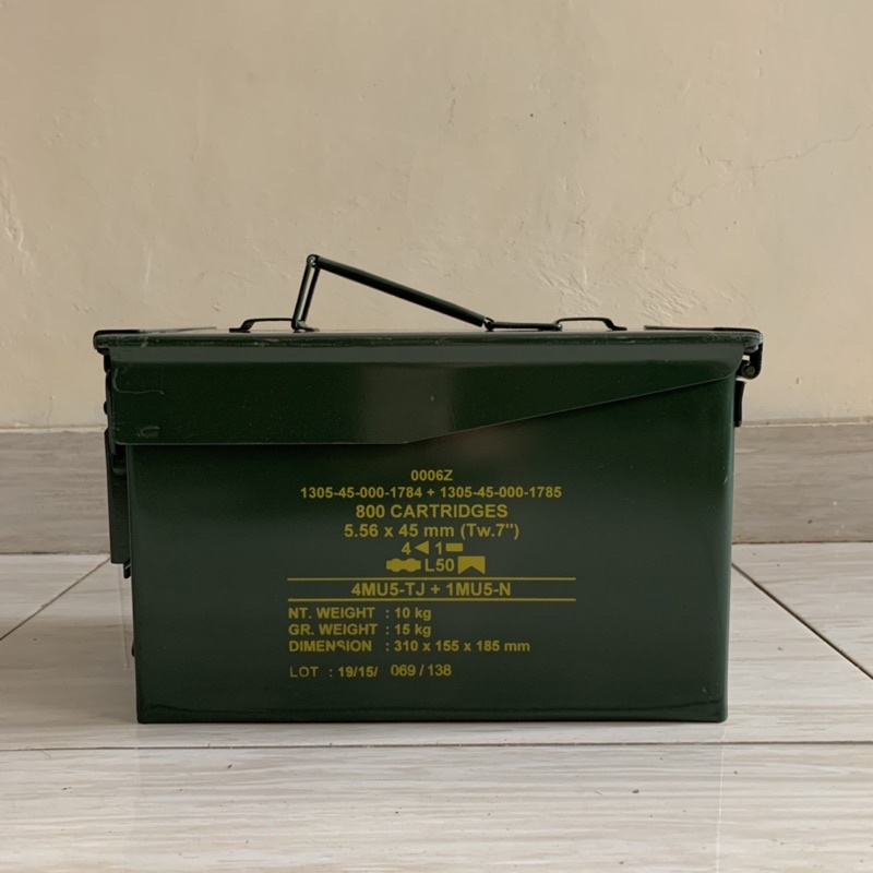 Kaleng Peluru Bekas Amunisi PINDAD/Tool Box
