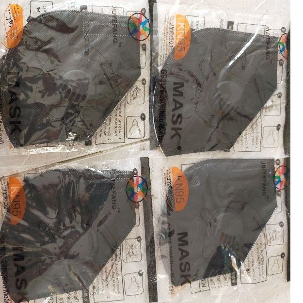 MASKER KN95 FILTER RESPIRATOR WARNA HITAM SATUAN PER PCS