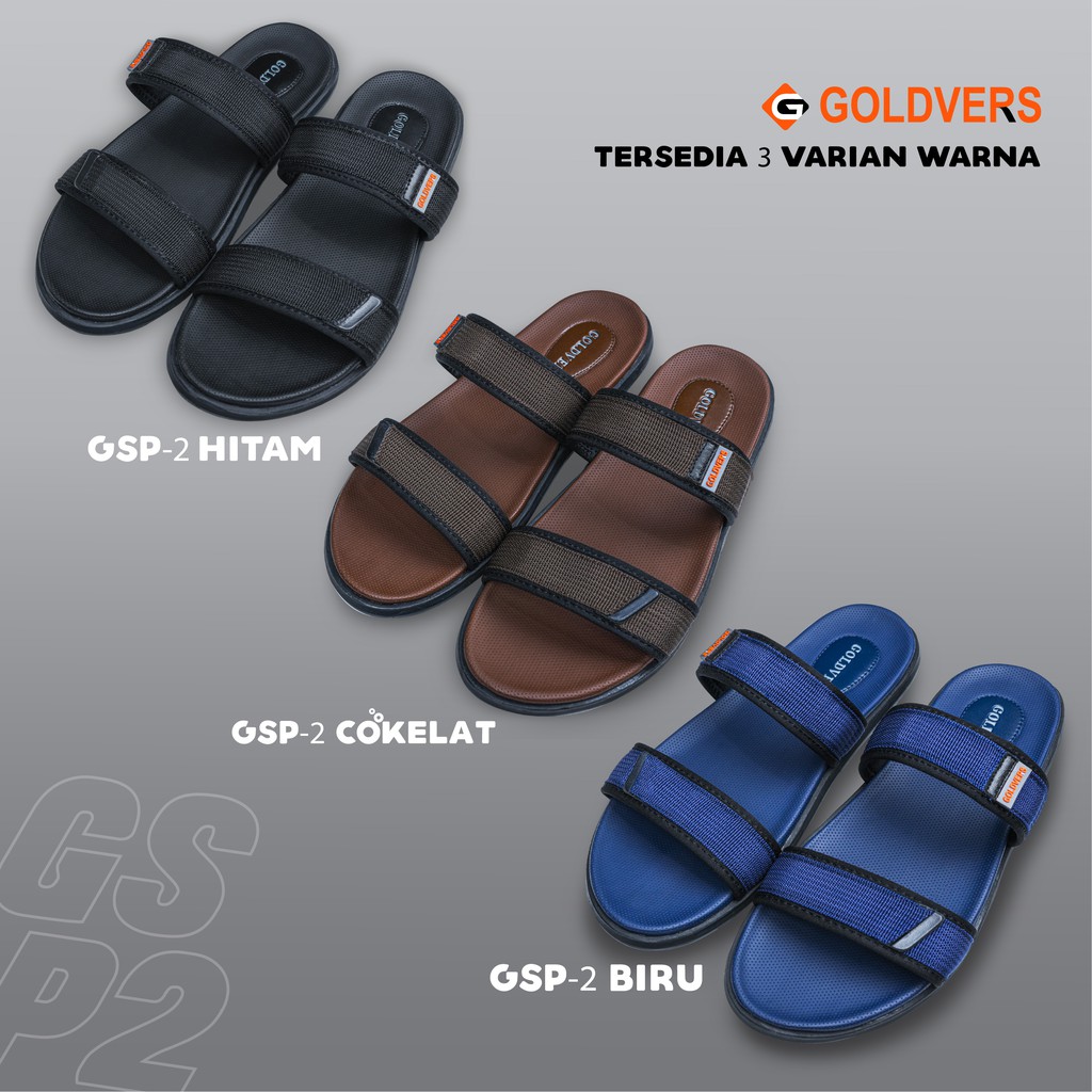 Sandal Pria GOLDVERS Original Sandal Pria Wanita Import  Sandal kulit - KREATIVO