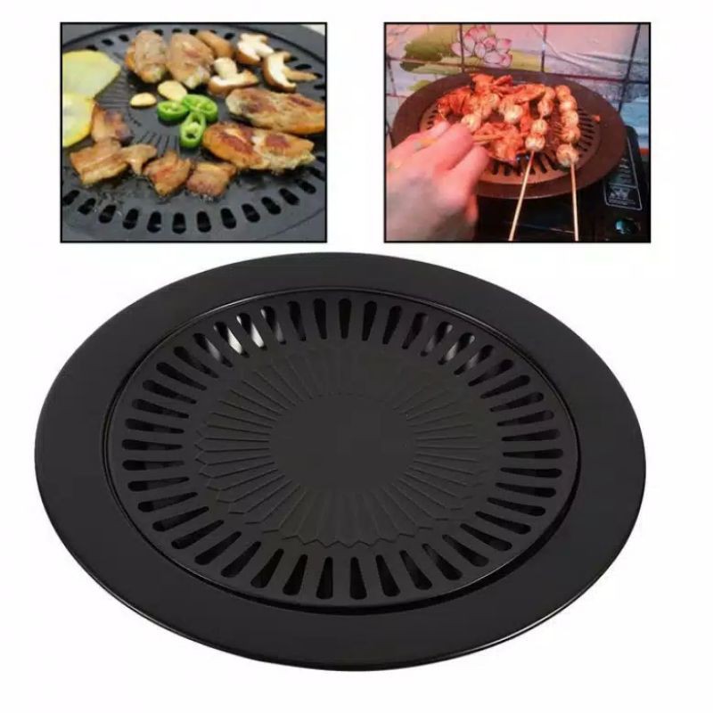 Panggangan Teflon Smokeless Barbeque Grill 32CM BBQ grill / pemanggang sosi