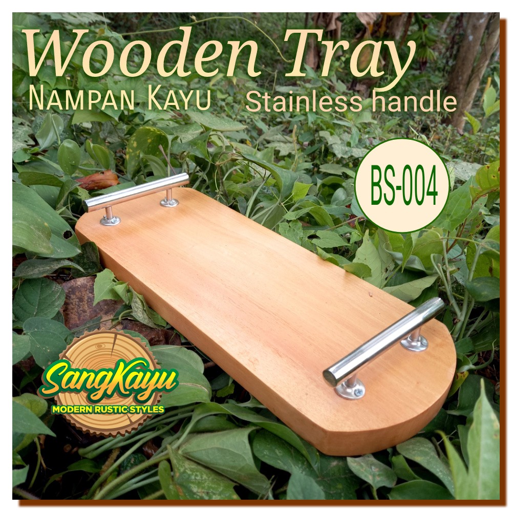 Nampan nampan kayu 40x15cm BS-004 Wooden Tray nampan saji serving tray