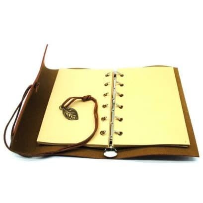 

Bergaransi Buku Catatan Binder Kulit Leaf Coffee-Note Diary Unik Kertas A6 Putih Gilaa!!!