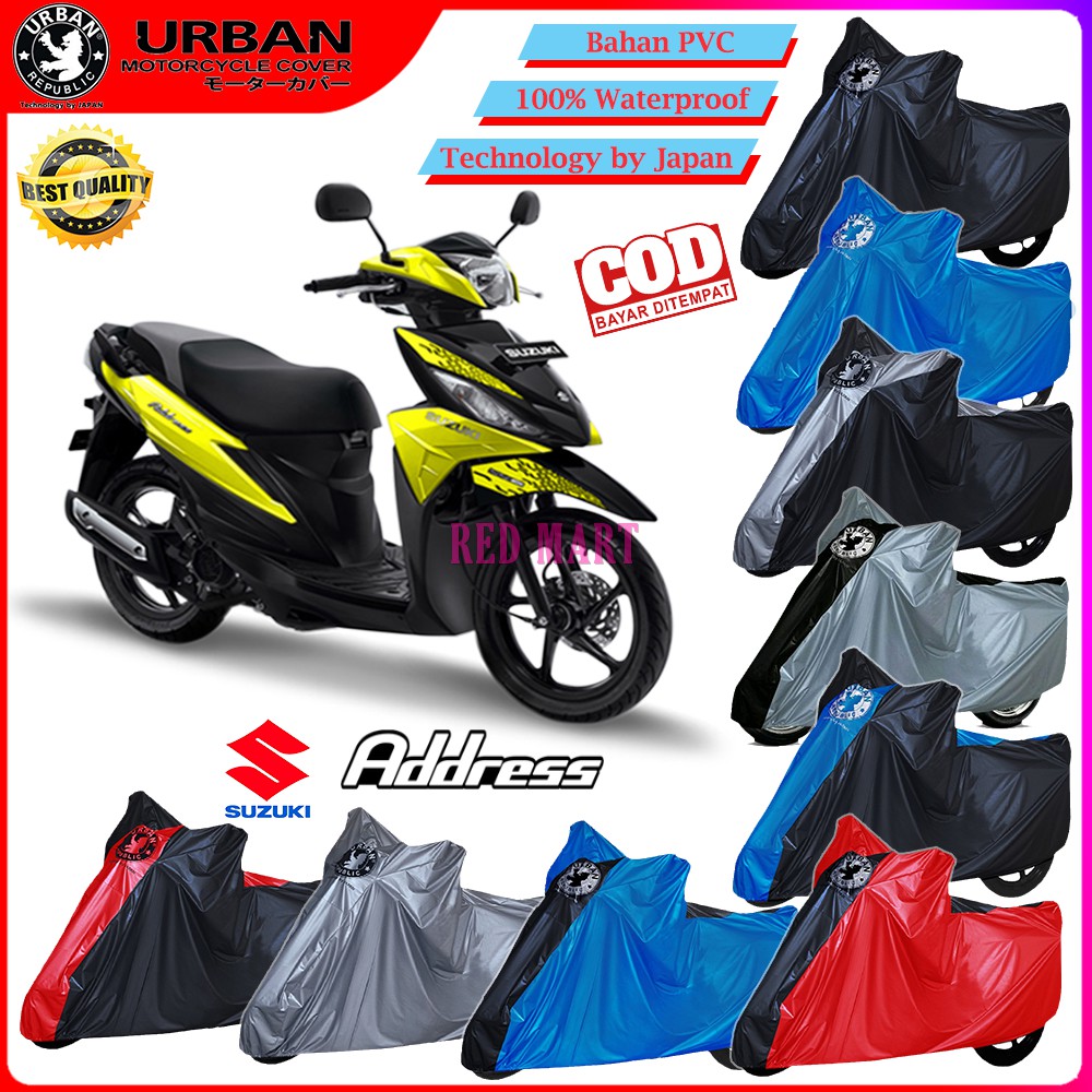 Sarung Penutup Selimut Mantel Pelindung Body Cover Motor SUZUKI ADDRESS Waterproof URBAN Bahan PVC