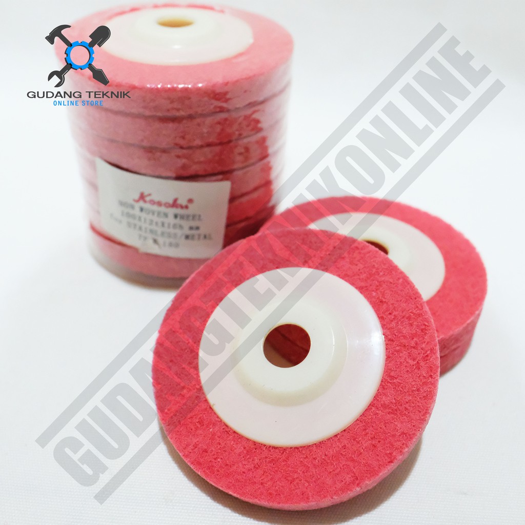 Batu Poles Steinles Non Woven Whell Merah 4&quot; Kosoku