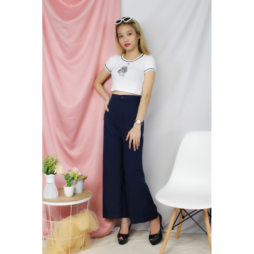 BEFAST - ZRX OOTD Celana Kulot ALIMAH / Celana Kulot Panjang Hw Highwaist Kancing Reseleting Rayon Premium / Kulot Kekiniaan Wanita Remaja / Celana Pankang Polos Casual / Celana Kulot Terlaris / Trendy / Celana Panjang Kulot Banyak Warna / Termurah