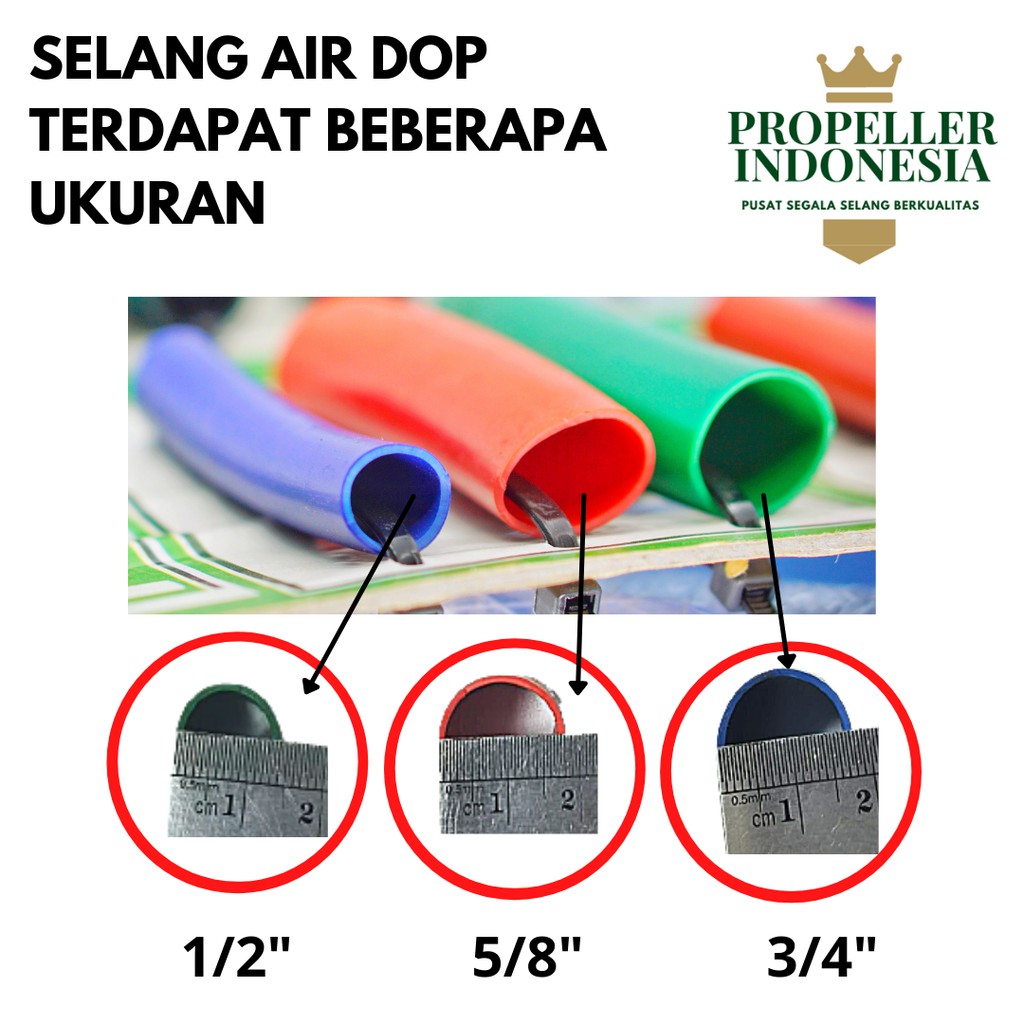 Selang Air Dop 1/2 1MM 50Meter Selang Air Taman Selang Siram Tannaman Selang Air Elastis