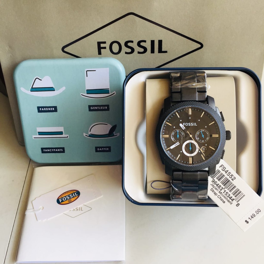 JAM TANGAN PRIA POSSIL FS-4552 SERIES ORIGINAL WATCH WITH BOX THIN