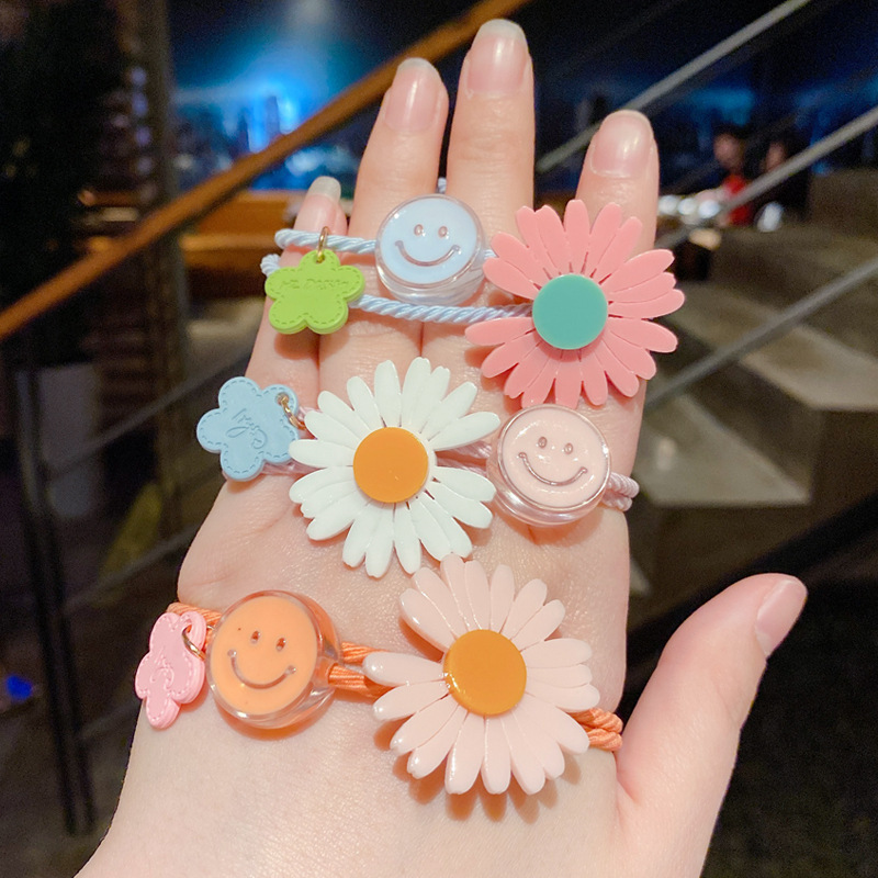 Hair Bands Rubber Bands Smiling Face Daisy