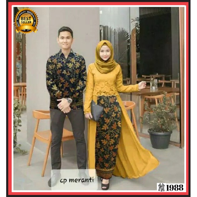 BAJU GAMIS COUPLE KELUARGA PASANGAN PACAR BAJU COUPLE KONDANGAN-kebaya couple-batik couple brukat