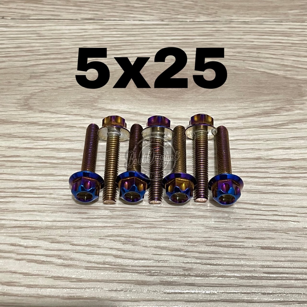 Baut probolt 5x25 blue new model drat 8 panjang 2.5cm ori thailand