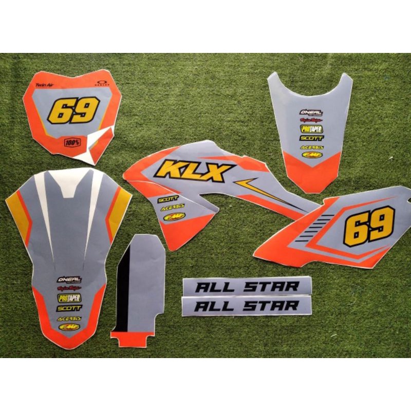 Decal Sticker KLX D-Tracker, SE, KLX lama, Gordon Fullbody desain bebas request