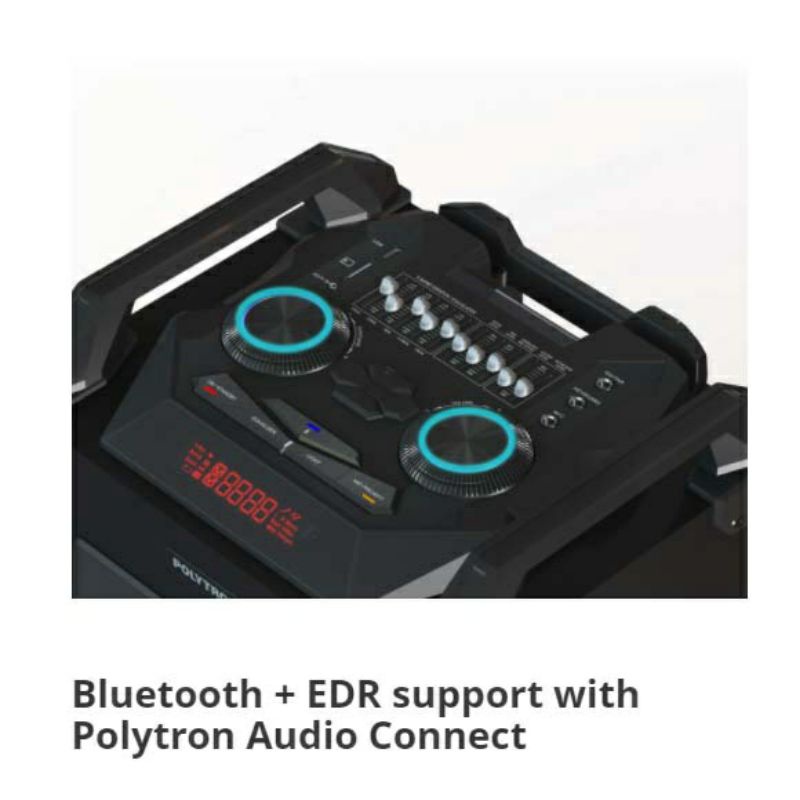 Polytron Speaker Portable Bluetooth PTS12KF25 + 2 Mic Wireless PTS 12KF25