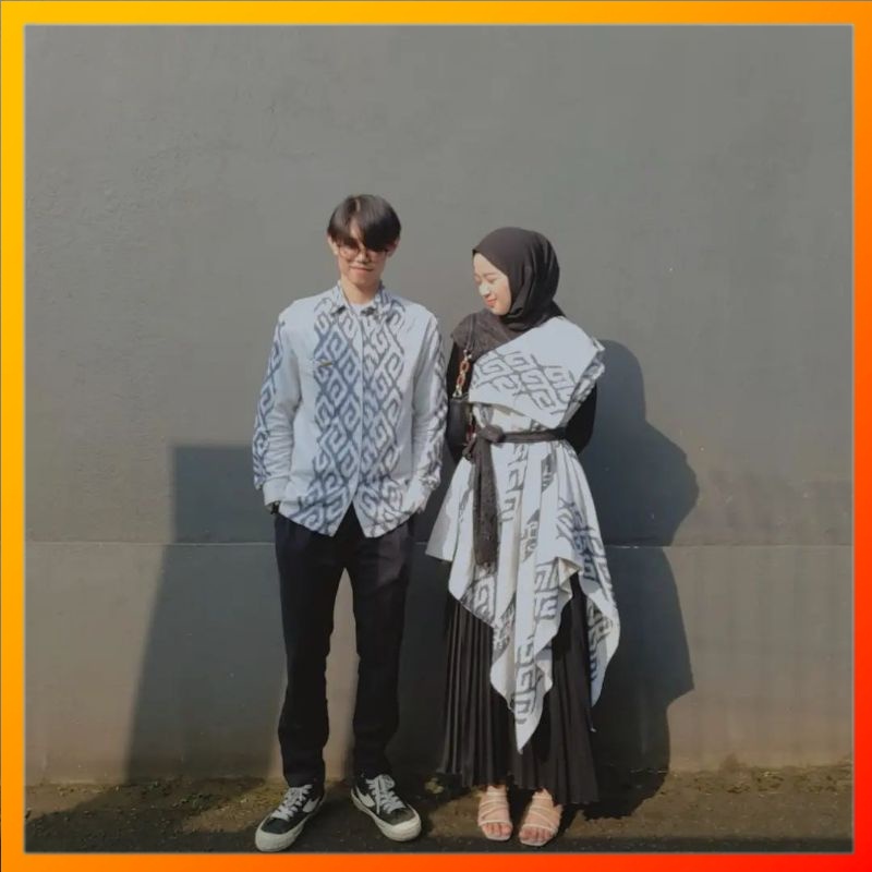 Baju tenun couple - couple tenun - set couple tenun - set couple etnik - set couple kondangan