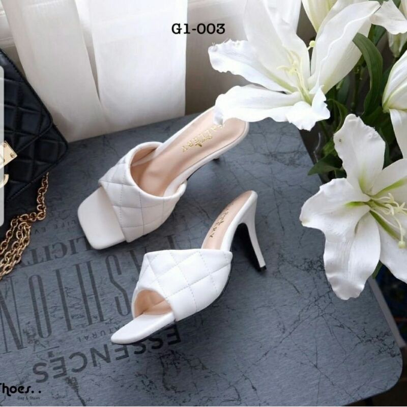 S22- sendal murah braided shoes high heels wanita 9cm sepatu grosir