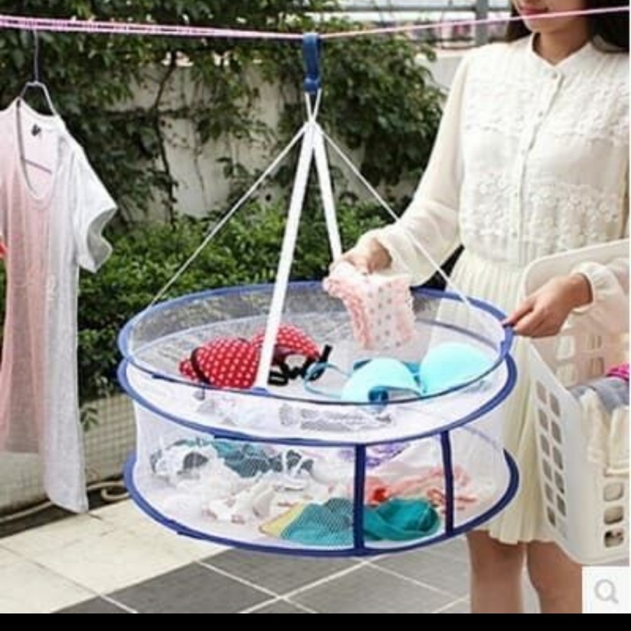 Jemuran Lipat 2in1 Laundry bag Jaring baju kaos kaki