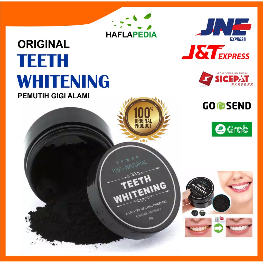 Pemutih Gigi Alami Teeth Whitening Original Activated Organic Charcoal Asli