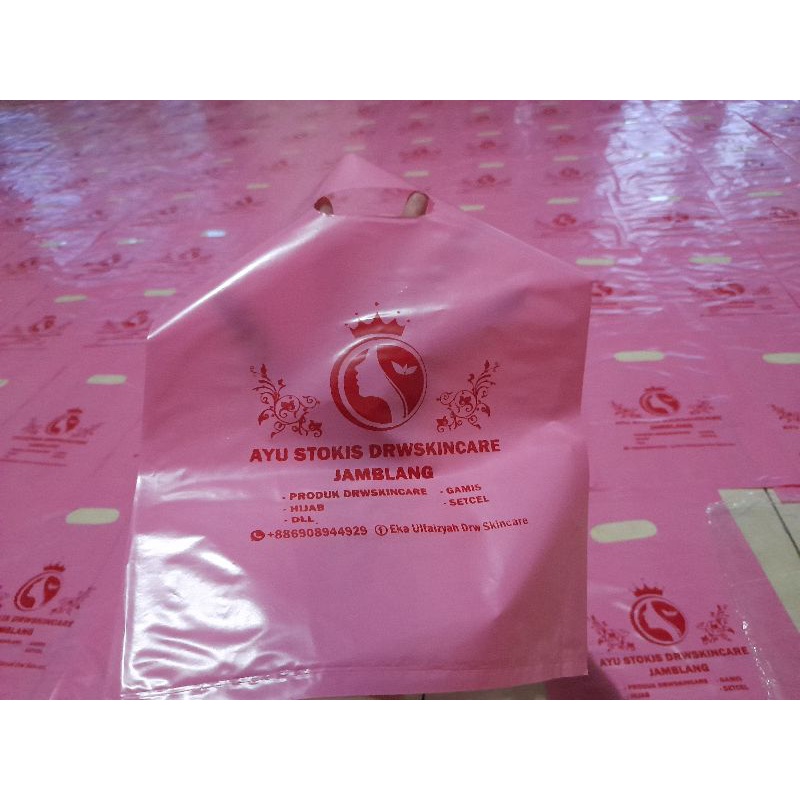 

plastik drw skincare premium / kresek drw / free design / uk 15 x 22 cm / sablon kresek 100pcs