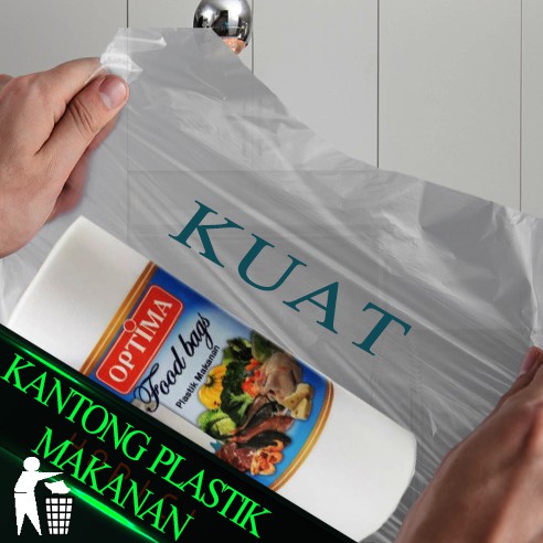 Plastik Roll Bag Buah HD / Kantong Plastik Makanan Berlanja Super Market Putih Tanpa plong Termurah