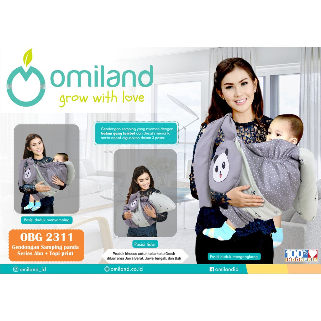 OMILAND GENDONGAN SAMPING PANDA SERIES OMILAND OBG2311/GENDONGAN SAMPING ALPACA SERIES OMILAND OB172/ CUBE SERIES OBG253 / ELEPHANT SERIES OBG201 / RAINBOW SERIES OB171712