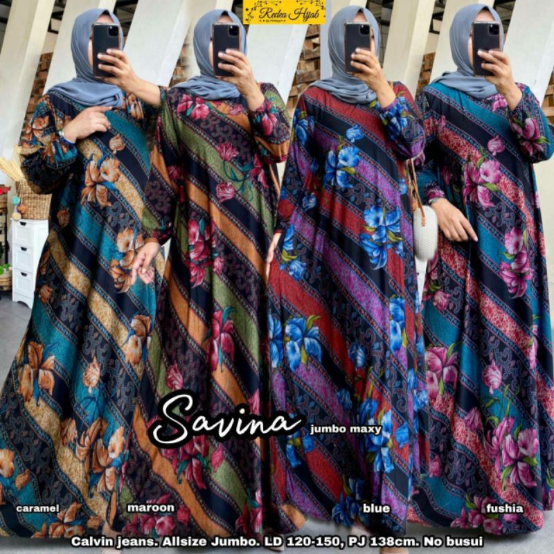GAMIS CALVIN JEANS JUMBO MOTIF BATIK SAVINA BY REDEA