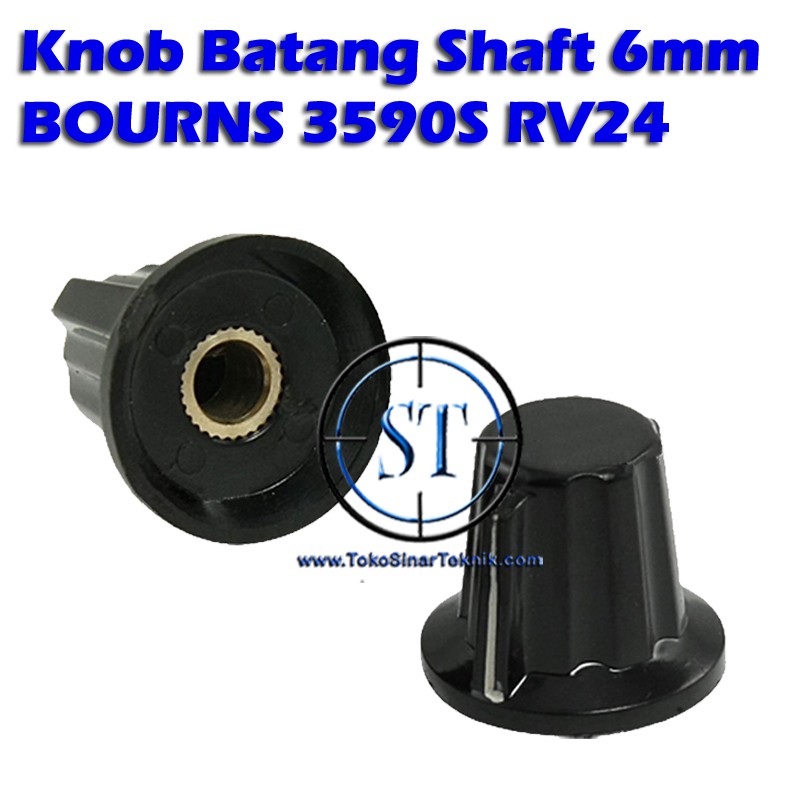 Knop Bourns L6mm 24mm Khusus BOURNS 3590S RV24 Potensio Lubang 6mm Knob Tutup