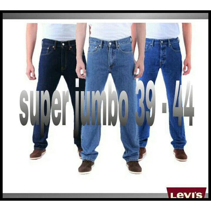 Celana Jeans Ukuran Besar / Jumbo Pria 39 - 44 - Hitam, 41