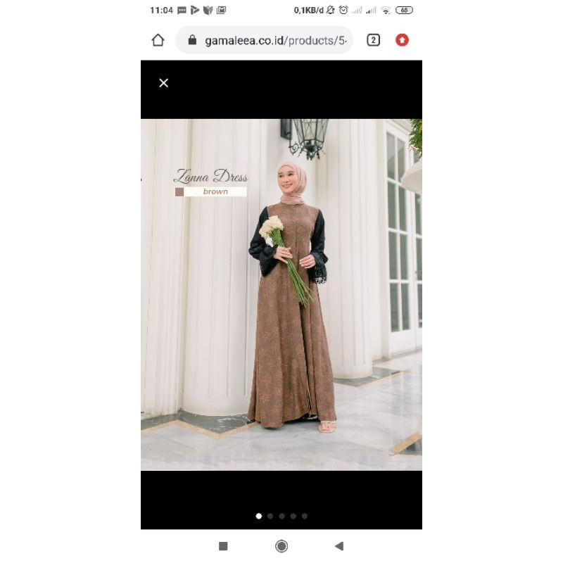 ZANNA DRESS BROWN M BY GAMALEEA