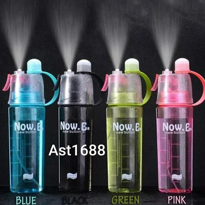 Botol Minum Spray New Button Botol Sport Air Ukuran 600ml