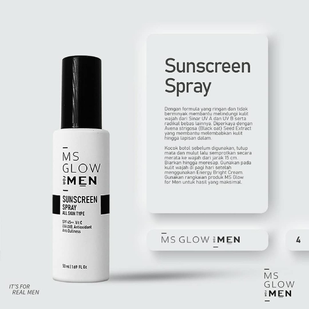 Sunscreen Spray MS Glow for Men Original