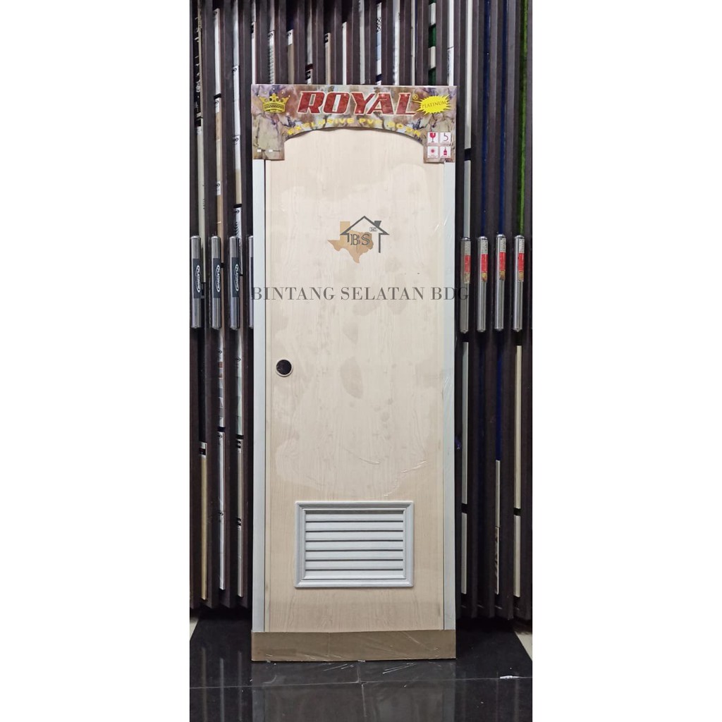 PINTU PVC PLASTIK ROYAL RPP PREMIUM CREAM POLOS/ PINTU KAMAR MANDI