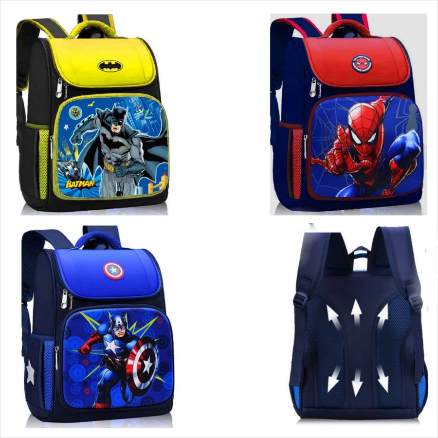 PROMO RANSEL 16' UKURAN BESAR Tas Anak Sekolah SD / REMAJA Laki Laki dan Perempuan Cewe Gambar Panda Astronot Top Vale Wing Lucu